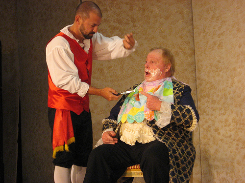 Figaro shaving Dr. Bartolo